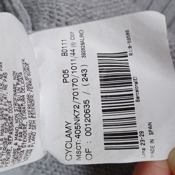 Burberry Zip Front Cotton Ribbed Collar Cardigan- Sz. 44/10 - Picture 6 of 15